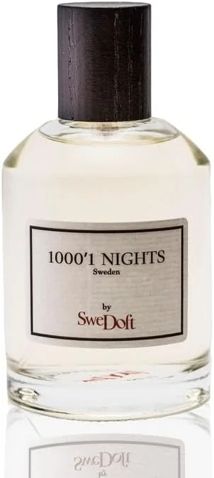 ادو پرفیوم زنانه SweDoft مدل 1000'1 NIGHTS حجم 100 میلی لیتر، کهربا، رز، سبز، رایحه تند معطر، ساخت سوئد
