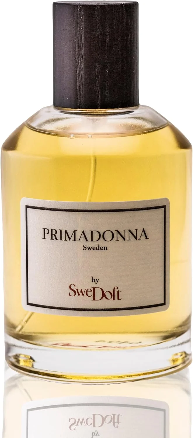 ادو پرفیوم زنانه SweDoft by PRIMADONNA حجم 100 میلی لیتر، رایحه کهربا و وانیل، گرم و تند