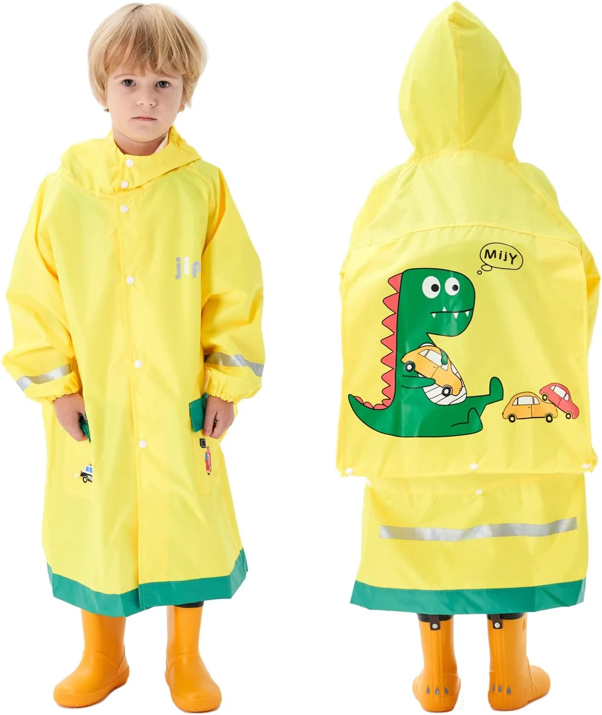 بارانی بچگانه Fewlby برای دختران و پسران، کارتونی، ضد آب، لباس بارانی کودک نوپا، ژاکت بارانی پانچو سایز M-3XL