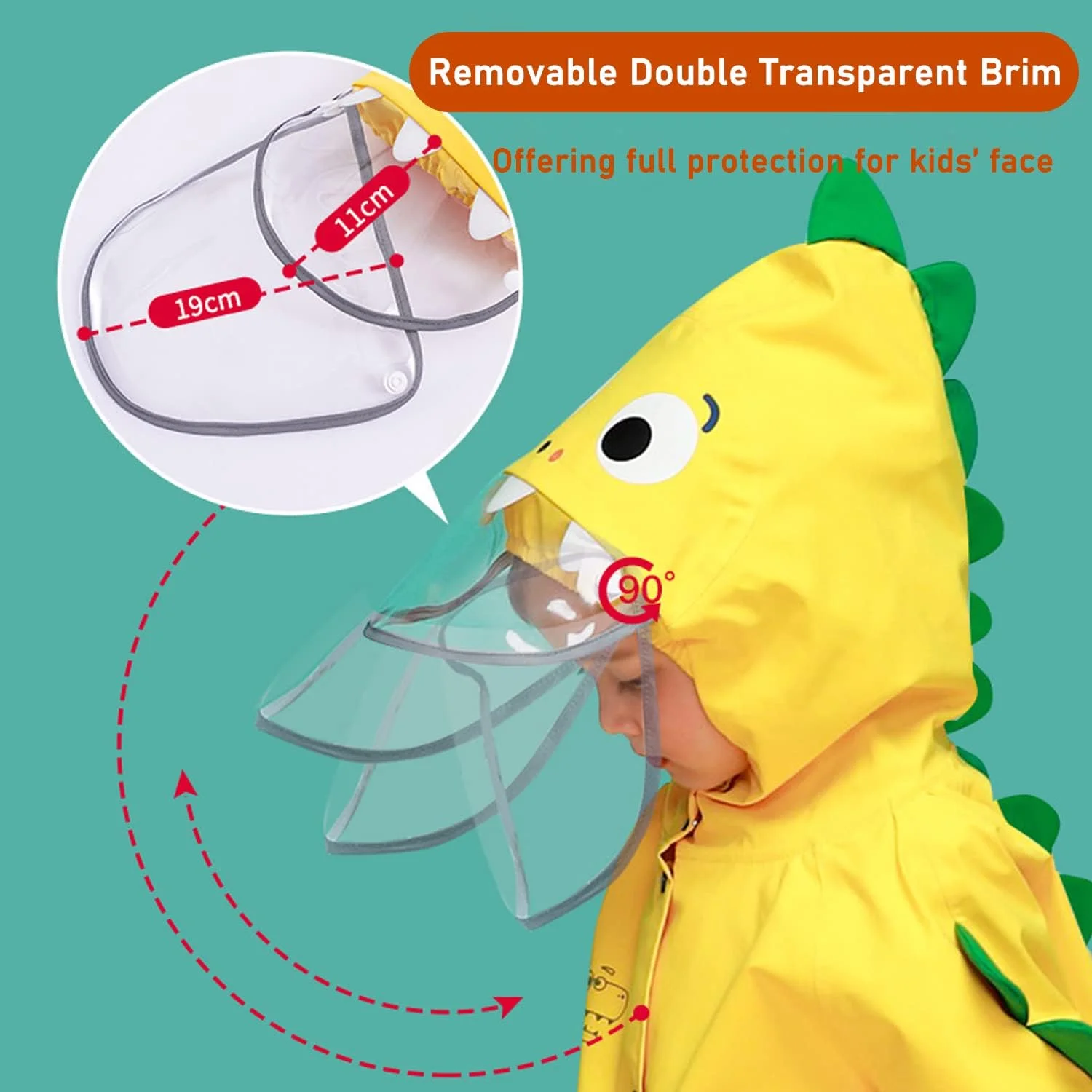 بارانی بچگانه پسرانه دخترانه پانچو بارانی ضد آب ژاکت بارانی کارتونی کودکان 2-8 سال