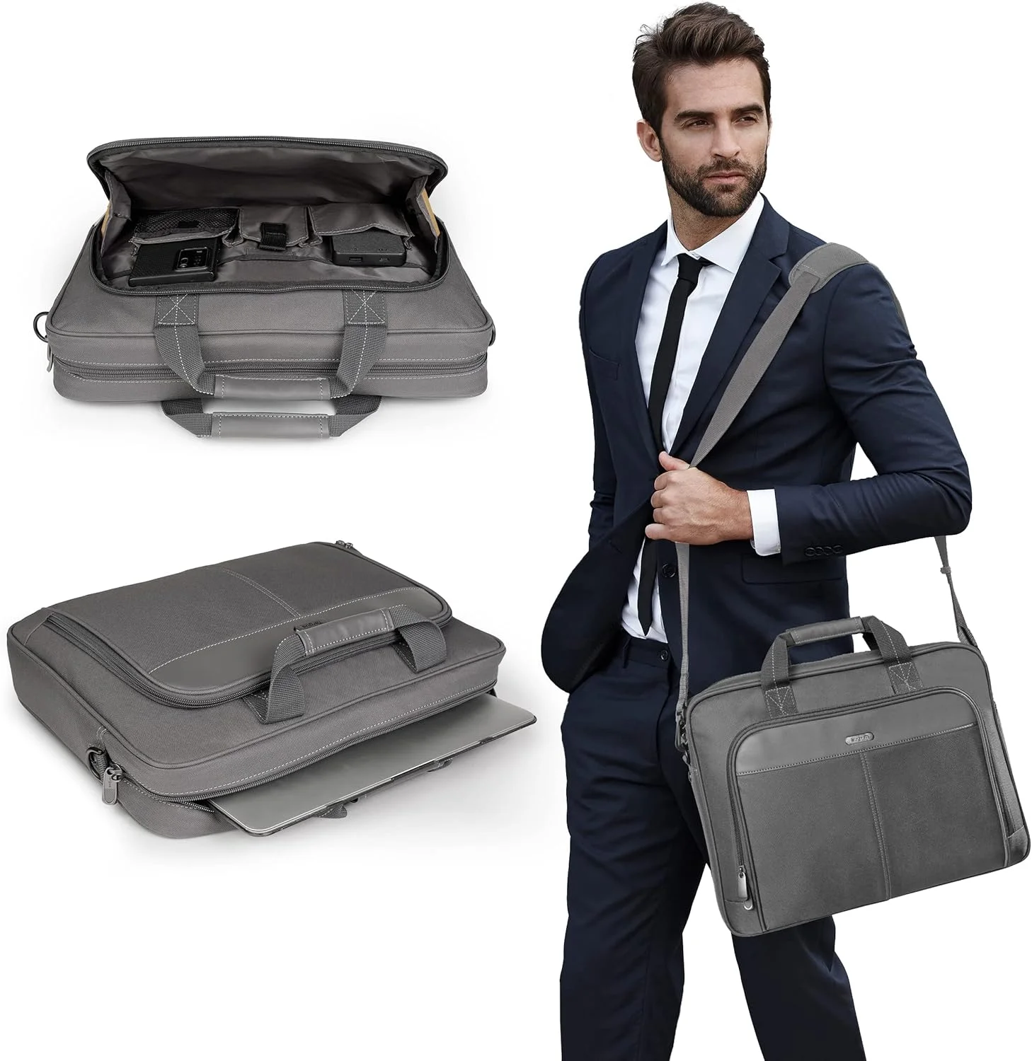 کیف دستی باریک تارگوس مدل کلاسیک تاپ لود 16 اینچی - کیف حمل لپ تاپ