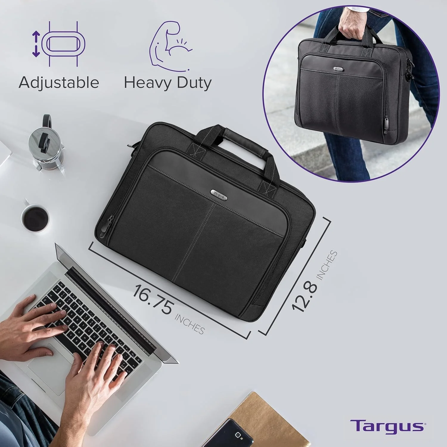 کیف لپ تاپ باریک کلاسیک تارگوس