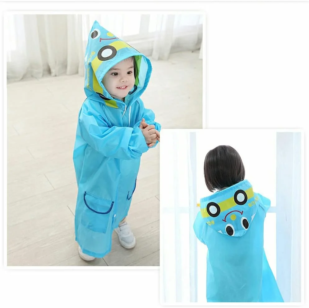 ژاکت بارانی کارتونی ELECDON بچگانه پسرانه دخترانه پانچو بارانی کلاه دار بارانی شفاف برای فعالیت های خارج از منزل ضد آب بادگیر