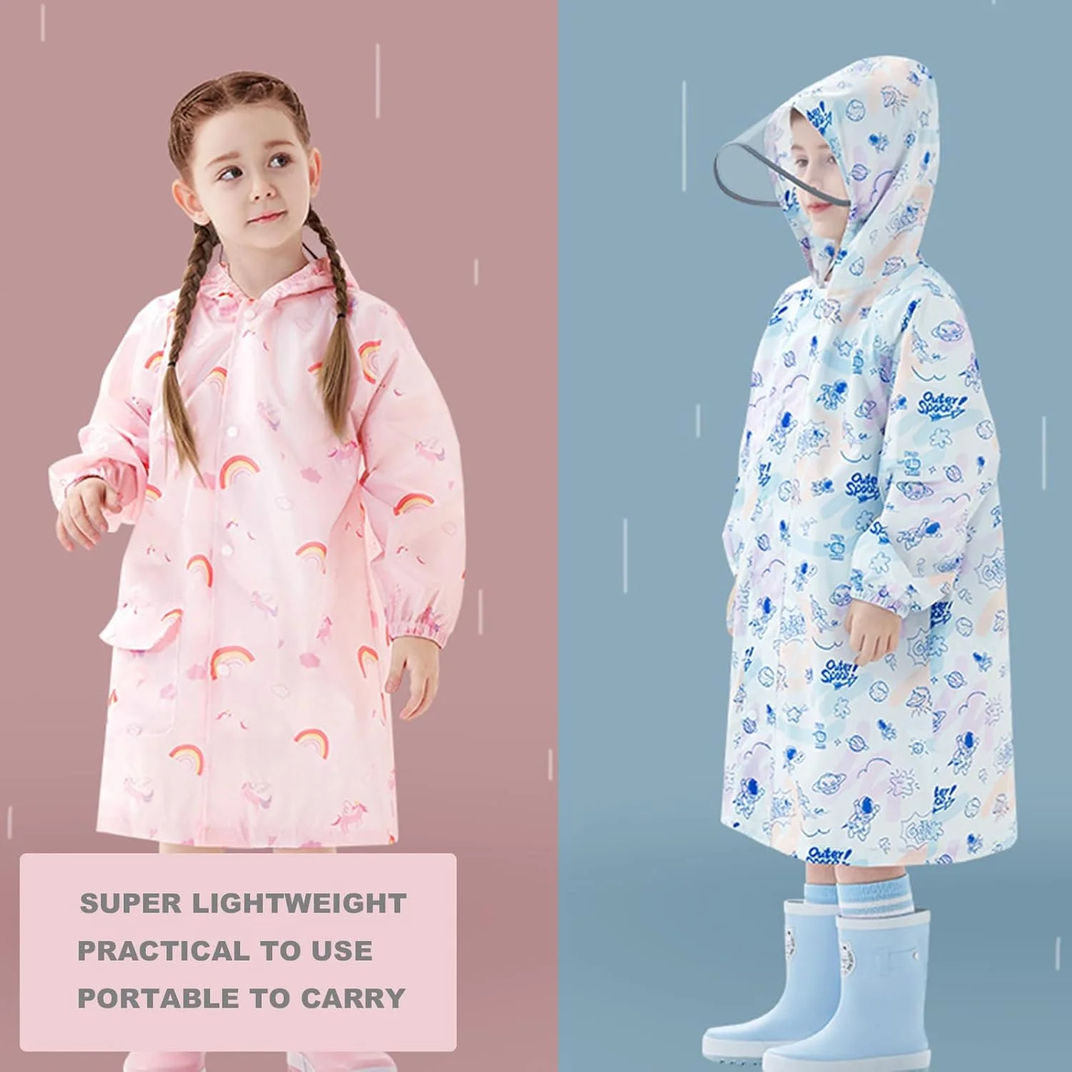 بارانی فویدا برای کودکان دخترانه، پانچو ضد آب، کت کارتونی، شنل بارانی کودکانه، شنل بارانی زیبا بارانی فویدا برای کودکان دخترانه، پانچو ضد آب، کت کارتونی، شنل بارانی کودکانه، شنل بارانی زیبا