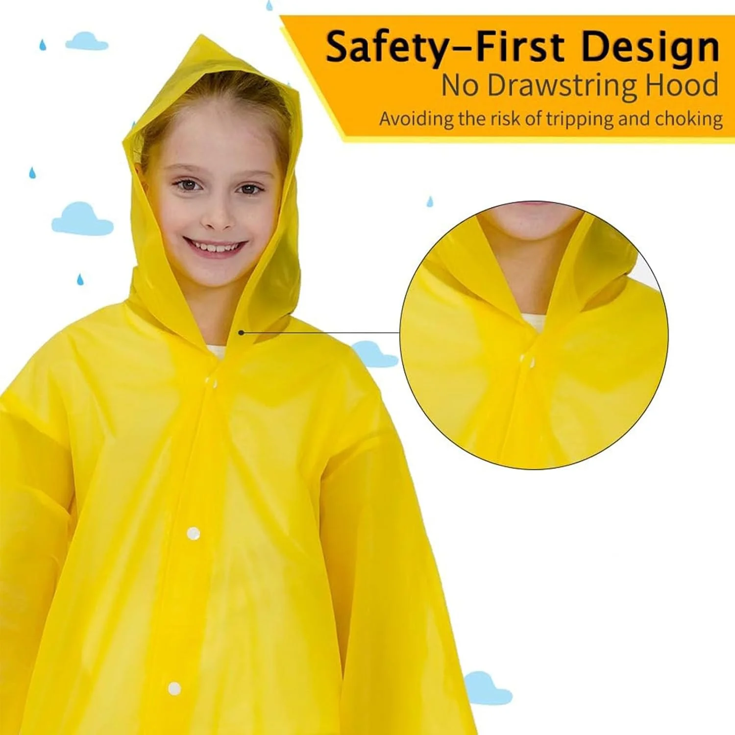 پانچو بارانی کودکانه Diylove، لباس بارانی کارتونی کودکان، پانچو بارانی قابل استفاده مجدد دخترانه پسرانه، ضد آب با کلاه، بارانی کودک نوپا، مناسب برای کودکان 90-110 سانتی متر
