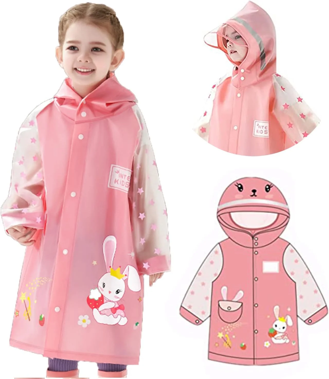پانچو بارانی کودکانه KASTWAVE، بارانی بچگانه، بارانی دخترانه پسرانه کودکانه، ژاکت پانچو بارانی قابل استفاده مجدد، ژاکت ضد آب با کلاه بارانی کودک نو پا پانچو بارانی کودکانه KASTWAVE، بارانی بچگانه، بارانی دخترانه پسرانه کودکانه، ژاکت پانچو بارانی قابل استفاده مجدد، ژاکت ضد آب با کلاه بارانی کودک نو پا