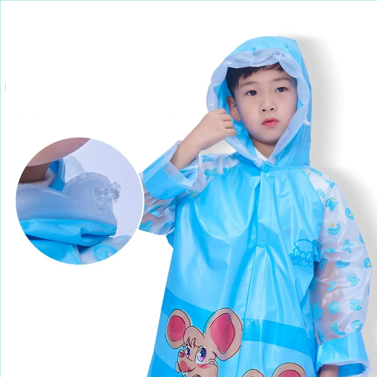 ژاکت بارانی بچگانه Jun Jiale با کلاه، بارانی ضد آب و ضد باد برای دختران و پسران ژاکت بارانی بچگانه Jun Jiale با کلاه، بارانی ضد آب و ضد باد برای دختران و پسران