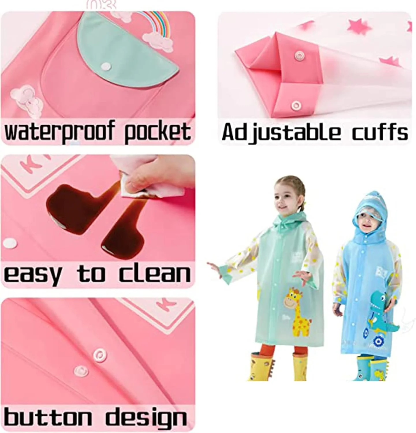 پانچو بارانی کودکانه KASTWAVE، بارانی بچگانه، بارانی دخترانه پسرانه کودکانه، ژاکت پانچو بارانی قابل استفاده مجدد، ژاکت ضد آب با کلاه بارانی کودک نو پا پانچو بارانی کودکانه KASTWAVE، بارانی بچگانه، بارانی دخترانه پسرانه کودکانه، ژاکت پانچو بارانی قابل استفاده مجدد، ژاکت ضد آب با کلاه بارانی کودک نو پا