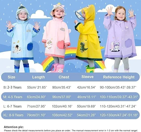 بارانی کودکانه KASTWAVE برای کودکان نوپا (2-9 سال) - پانچو/ژاکت بارانی ضد آب و سبک وزن | طراحی کارتونی زیبا، کلاه دار | شنل/لباس بیرونی بارانی برای دختران و پسران، پوشش ایده آل باران بارانی کودکانه KASTWAVE برای کودکان نوپا (2-9 سال) - پانچو/ژاکت بارانی ضد آب و سبک وزن | طراحی کارتونی زیبا، کلاه دار | شنل/لباس بیرونی بارانی برای دختران و پسران، پوشش ایده آل باران