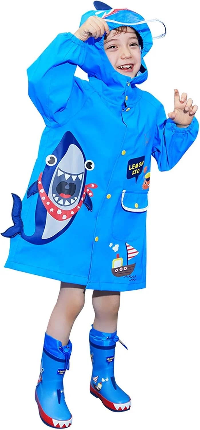 بارانی بچگانه JinBei با کلاه، ژاکت بارانی سبک وزن پسرانه دخترانه، پانچو بارانی یونیسکس، شنل بارانی، لباس گِلی، لباس بارانی کارتونی سه بعدی با نوارهای بازتابنده 2-8 سال بارانی بچگانه JinBei با کلاه، ژاکت بارانی سبک وزن پسرانه دخترانه، پانچو بارانی یونیسکس، شنل بارانی، لباس گِلی، لباس بارانی کارتونی سه بعدی با نوارهای بازتابنده 2-8 سال