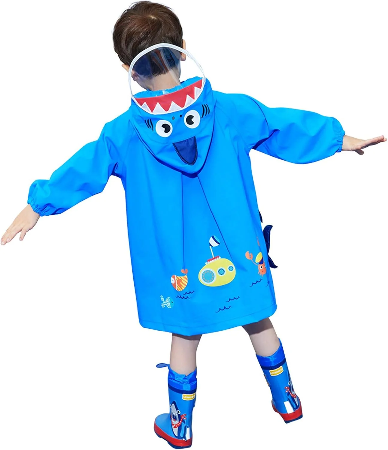 بارانی بچگانه JinBei با کلاه، ژاکت بارانی سبک وزن پسرانه دخترانه، پانچو بارانی یونیسکس، شنل بارانی، لباس گِلی، لباس بارانی کارتونی سه بعدی با نوارهای بازتابنده 2-8 سال بارانی بچگانه JinBei با کلاه، ژاکت بارانی سبک وزن پسرانه دخترانه، پانچو بارانی یونیسکس، شنل بارانی، لباس گِلی، لباس بارانی کارتونی سه بعدی با نوارهای بازتابنده 2-8 سال