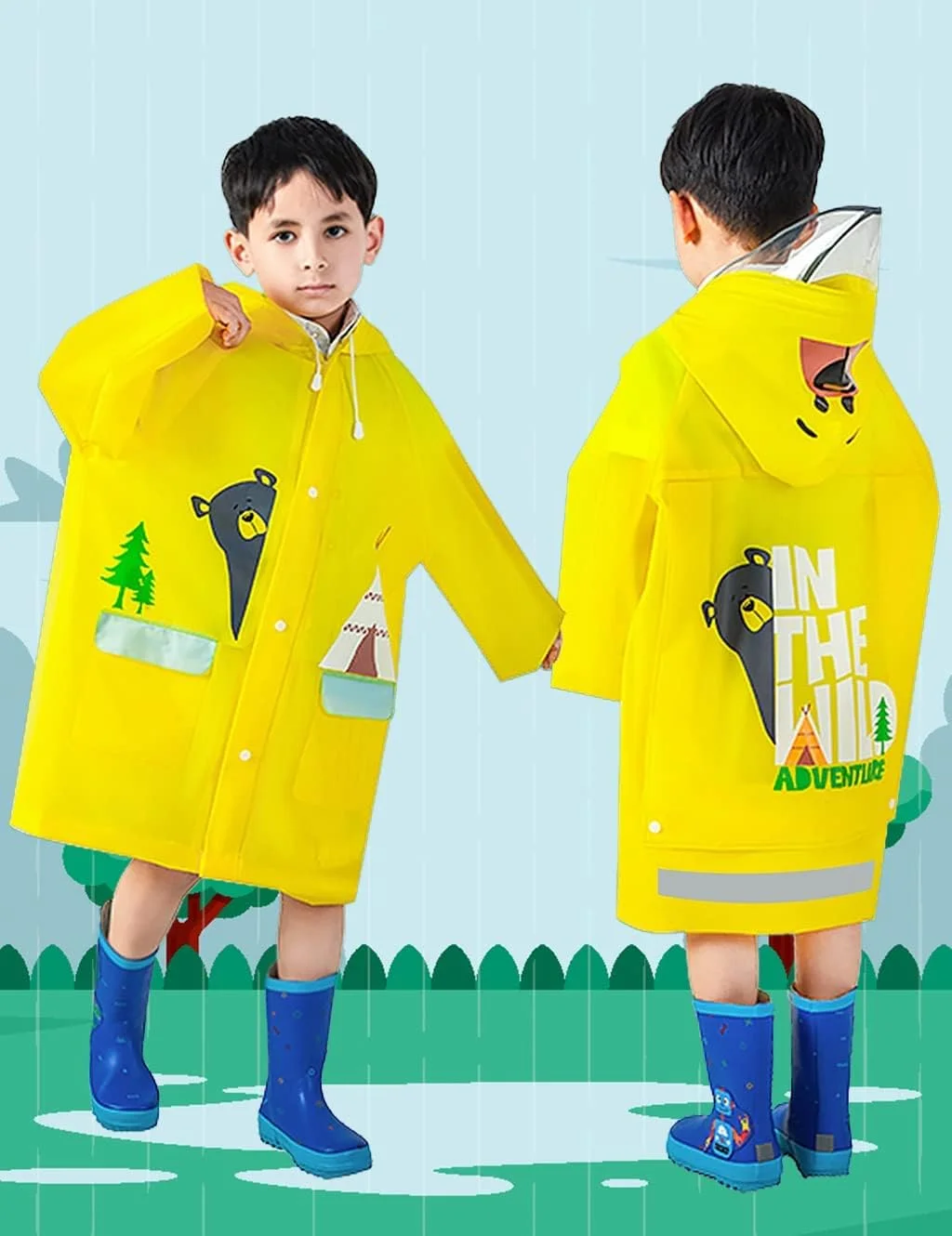 پانچو بارانی کودکانه KASTWAVE، بارانی بچگانه، بارانی دخترانه پسرانه کودکانه، ژاکت پانچو بارانی قابل استفاده مجدد، ژاکت ضد آب کلاه دار لباس بارانی کودک نوپا پانچو بارانی کودکانه KASTWAVE، بارانی بچگانه، بارانی دخترانه پسرانه کودکانه، ژاکت پانچو بارانی قابل استفاده مجدد، ژاکت ضد آب کلاه دار لباس بارانی کودک نوپا