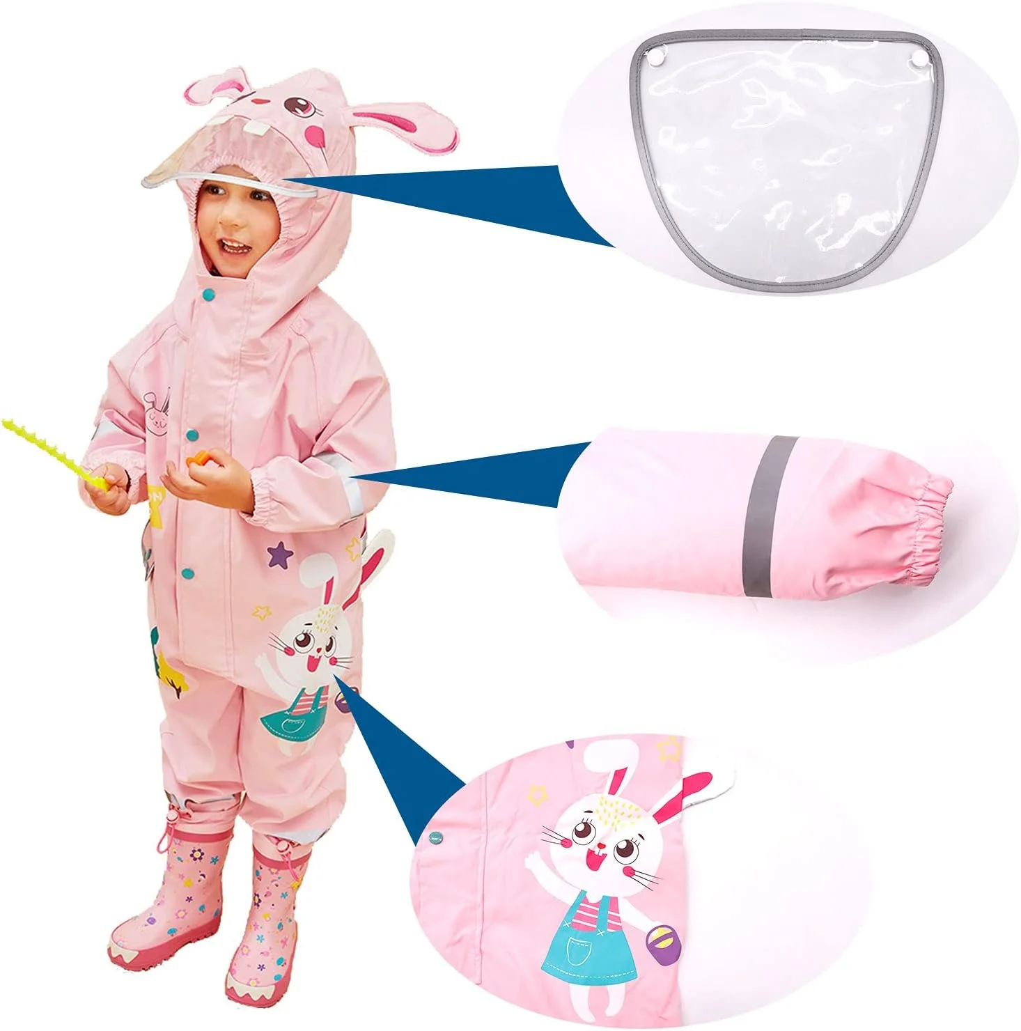 لباس بارانی یکسره بچگانه جینبی، مناسب پسران و دختران، ضد آب، کلاه دار، سبک وزن، طرح سه بعدی زیبا، لباس بارانی تنفسی، پانچو، کلاه شفاف، نوارهای بازتابنده، مناسب 1 تا 8 سال لباس بارانی یکسره بچگانه جینبی، مناسب پسران و دختران، ضد آب، کلاه دار، سبک وزن، طرح سه بعدی زیبا، لباس بارانی تنفسی، پانچو، کلاه شفاف، نوارهای بازتابنده، مناسب 1 تا 8 سال