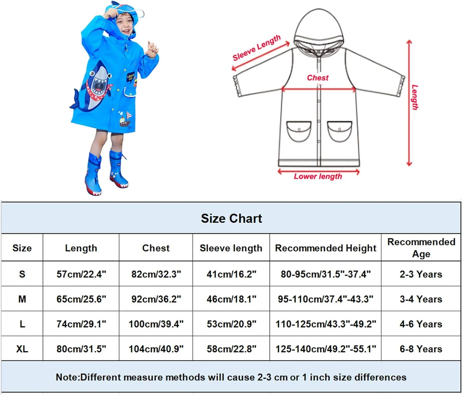 بارانی بچگانه JinBei با کلاه، ژاکت بارانی سبک وزن پسرانه دخترانه، پانچو بارانی یونیسکس، شنل بارانی، لباس گِلی، لباس بارانی کارتونی سه بعدی با نوارهای بازتابنده 2-8 سال بارانی بچگانه JinBei با کلاه، ژاکت بارانی سبک وزن پسرانه دخترانه، پانچو بارانی یونیسکس، شنل بارانی، لباس گِلی، لباس بارانی کارتونی سه بعدی با نوارهای بازتابنده 2-8 سال