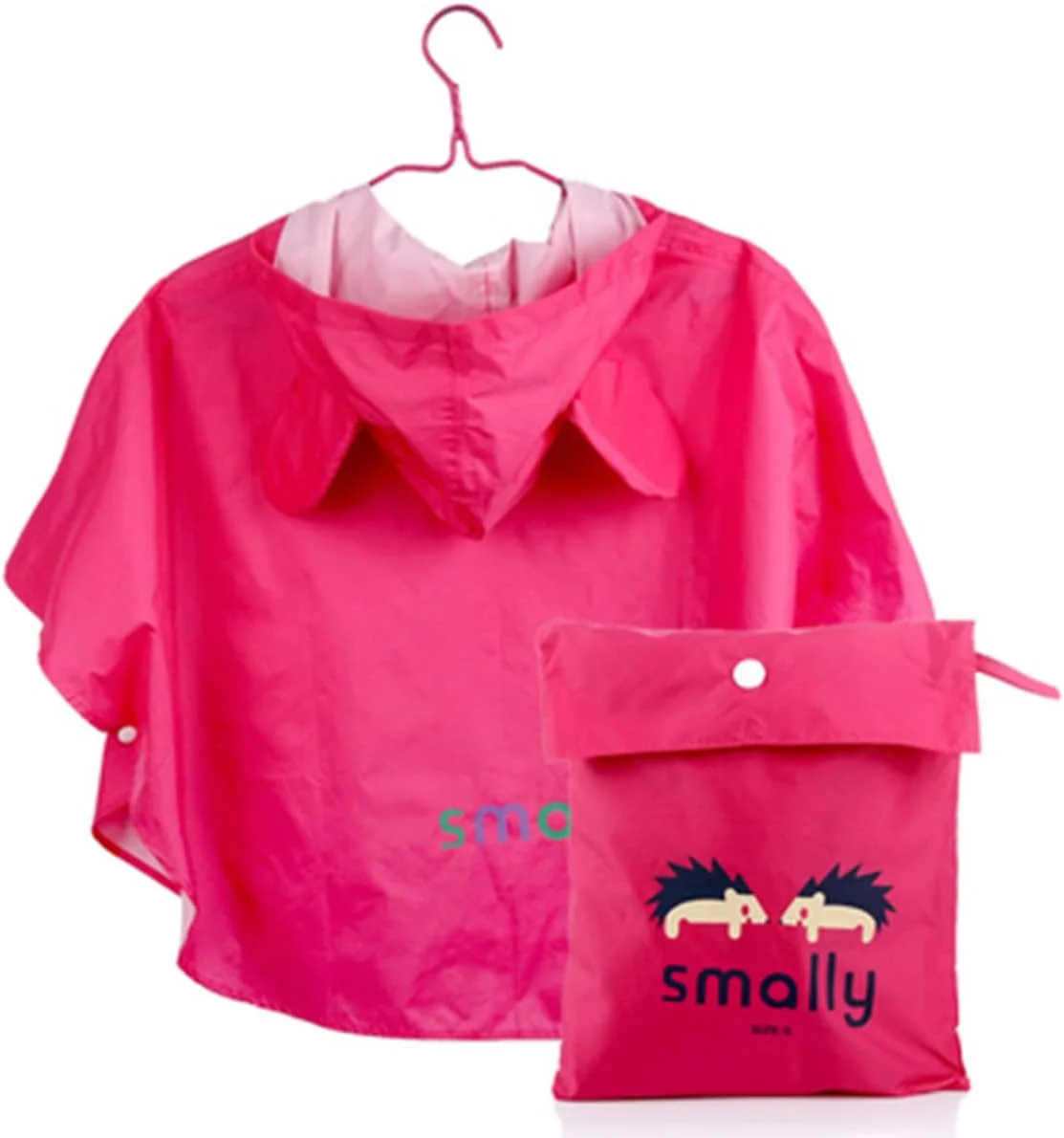 پانچو بارانی بچگانه youyoucool، ژاکت بارانی کارتونی سبک وزن، هودی ضد آب کوله پشتی مدرسه، شنل بارانی نوزاد پسرانه دخترانه، قرمز، 8 سال