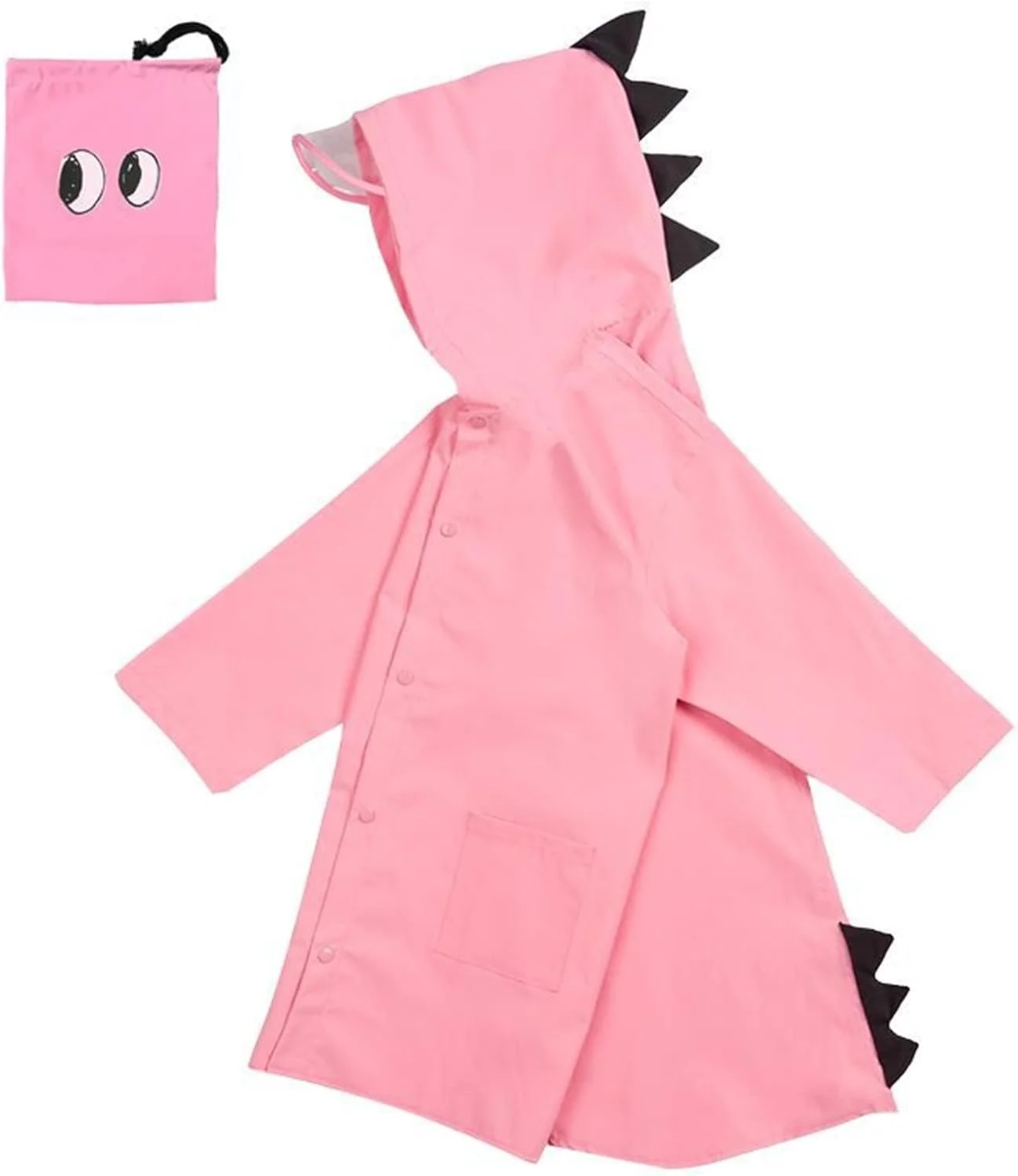 XJHKG بارانی بچه گانه زیبا ضد آب مناسب فضای باز، پانچو ضد نفوذ آب کودکان، ژاکت بارانی پسرانه دخترانه (رنگ: صورتی، سایز: بزرگ)