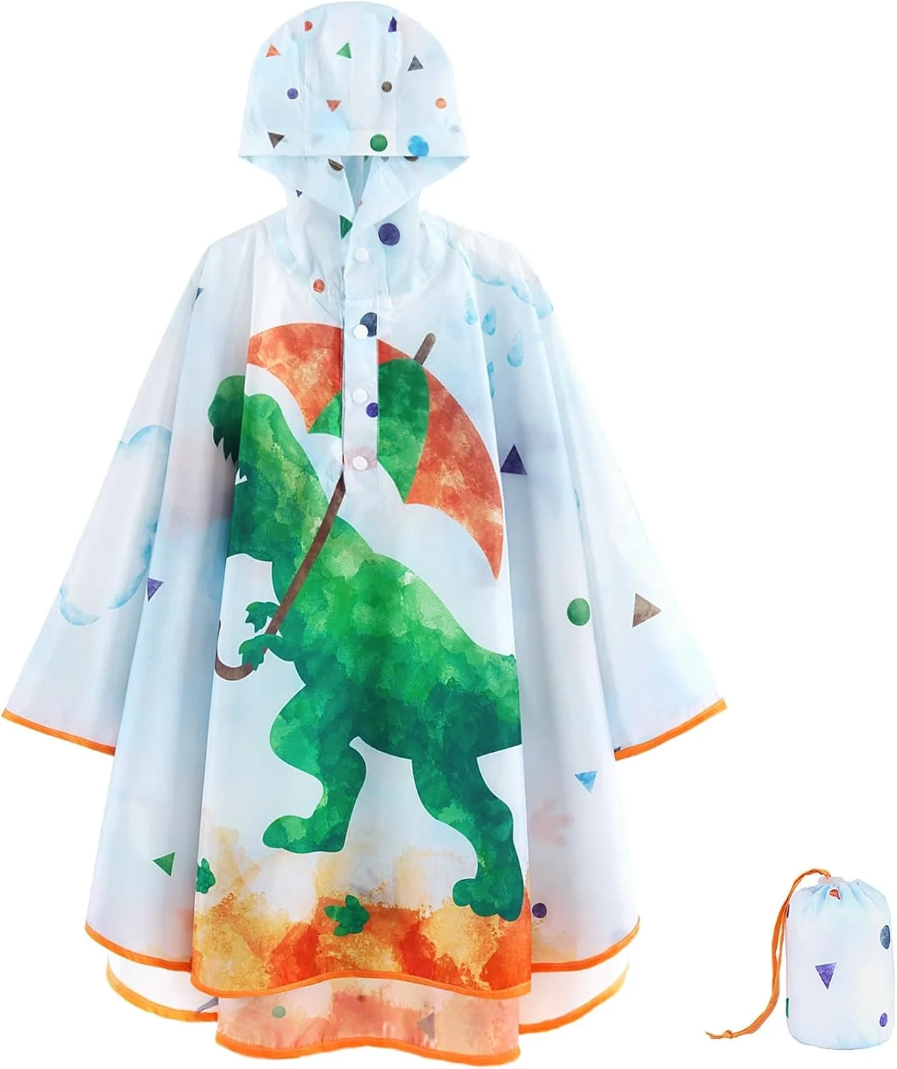 پانچو بارانی سبک وزن بچه گانه WAWSAM، بارانی قابل استفاده مجدد کودک نوپا، ژاکت بارانی ضد آب دخترانه، بارانی بادوام پسرانه و دخترانه