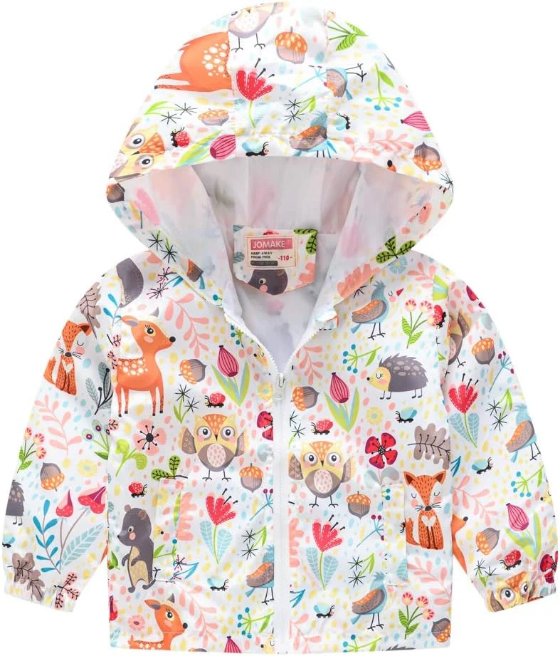 کاپشن بارانی دخترانه TUIJI، بادگیر بچگانه ضد آب با زیپ، سایز 3T 4T سبز (مدل 11,120)