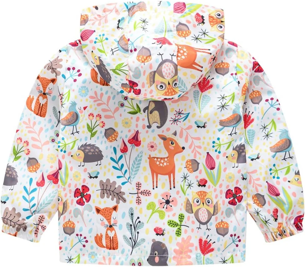 کاپشن بارانی دخترانه TUIJI، بادگیر بچگانه ضد آب با زیپ، سایز 3T 4T سبز (مدل 11,120)