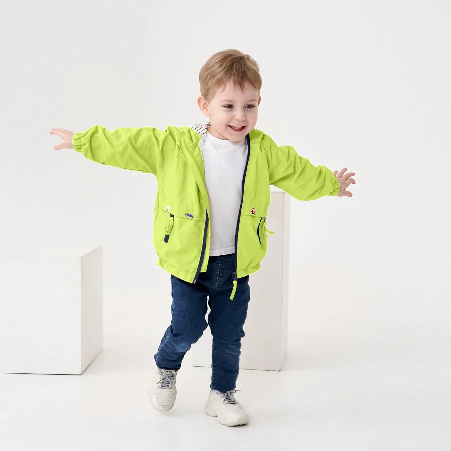 کاپشن بادگیر پسرانه بچه گانه، لباس بیرونی غیر رسمی، ژاکت کلاه دار زیپ دار سبک وزن، کت ضد گرد و غبار نوزاد