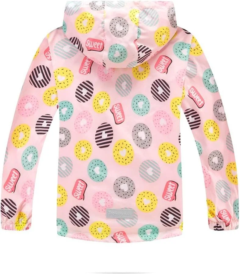 SHOOYING ژاکت بارانی دخترانه پسرانه کلاه دار ضد آب بادگیر لباس بیرونی