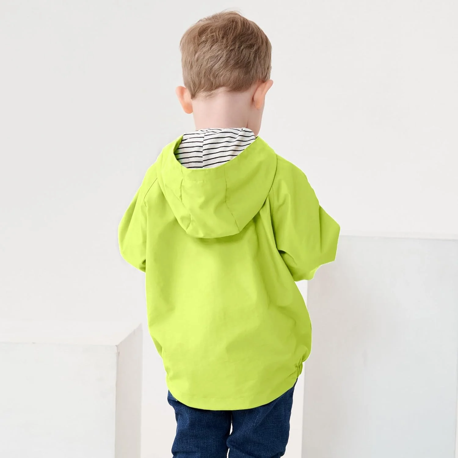 کاپشن بادگیر پسرانه بچه گانه، لباس بیرونی غیر رسمی، ژاکت کلاه دار زیپ دار سبک وزن، کت ضد گرد و غبار نوزاد