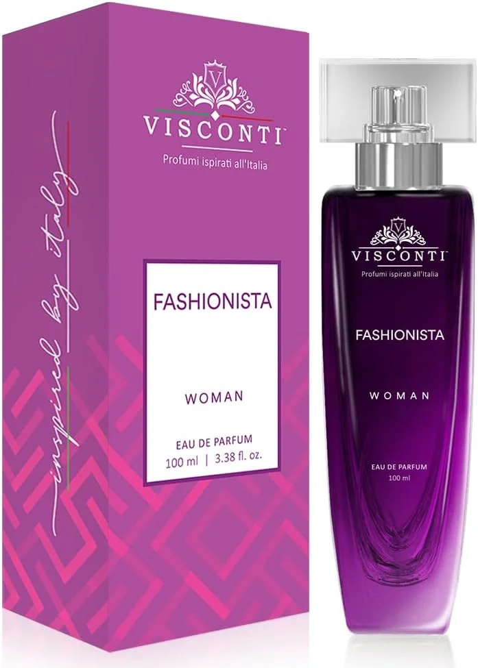 عطر زنانه ویسکونتی فاشیونیستا ادو پرفیوم وایت ماسک با ماندگاری طولانی با رایحه نارنگی ایتالیایی و رز گراس، رایحه های شرقی و عطر لوکس ضد لک برای استفاده روز و شب، 100 میلی لیتر
