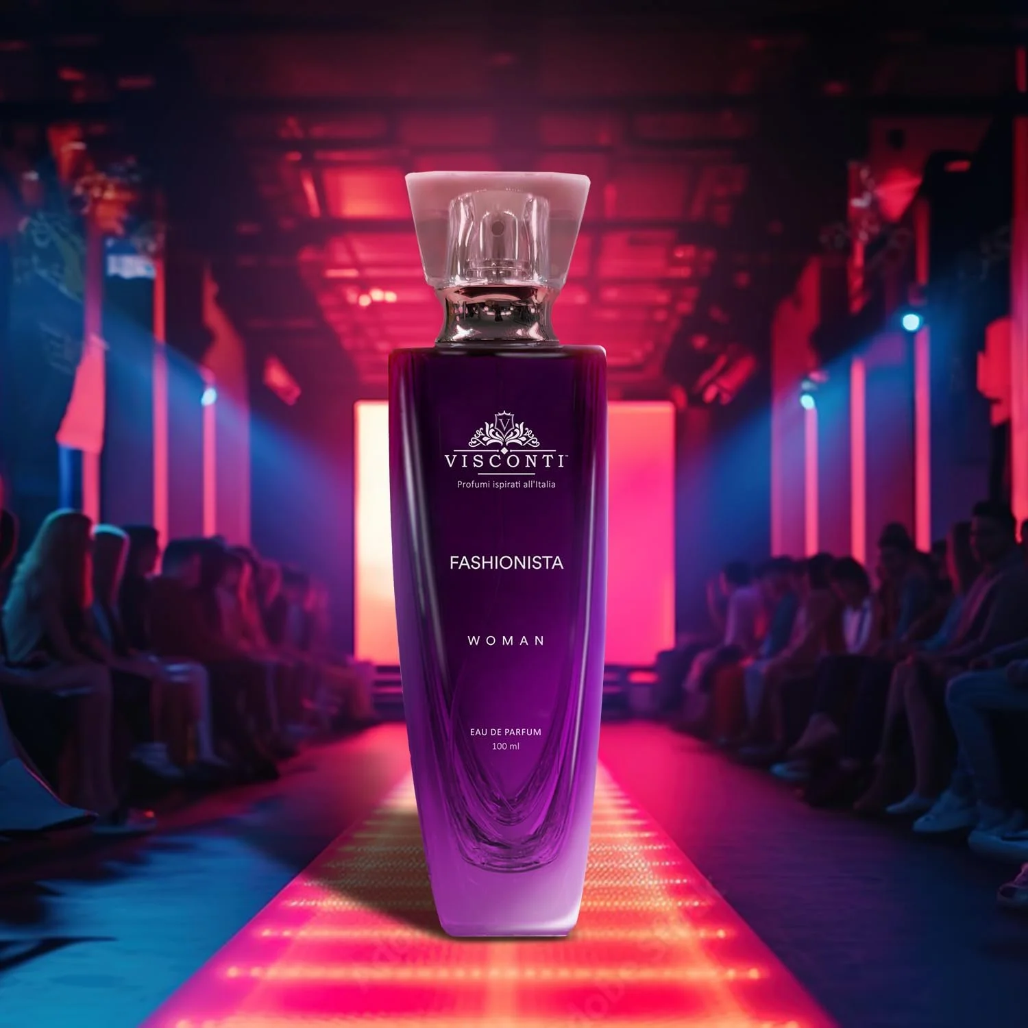 عطر زنانه ویسکونتی فاشیونیستا ادو پرفیوم وایت ماسک با ماندگاری طولانی با رایحه نارنگی ایتالیایی و رز گراس، رایحه های شرقی و عطر لوکس ضد لک برای استفاده روز و شب، 100 میلی لیتر
