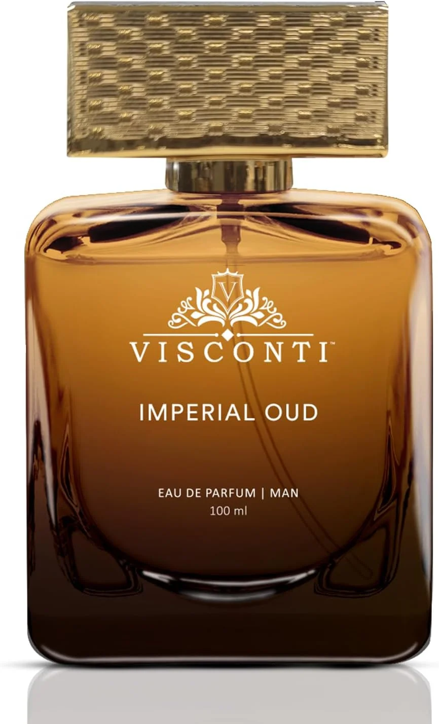 ادکلن مردانه ویسکونتی Imperial OUD Eau De Parfum با رایحه ماندگار عود، نعناع هندی و زعفران، رایحه شرقی و ضد لک، عطر لوکس ممتاز، 100 میلی لیتر ادکلن مردانه ویسکونتی Imperial OUD Eau De Parfum با رایحه ماندگار عود، نعناع هندی و زعفران، رایحه شرقی و ضد لک، عطر لوکس ممتاز، 100 میلی لیتر