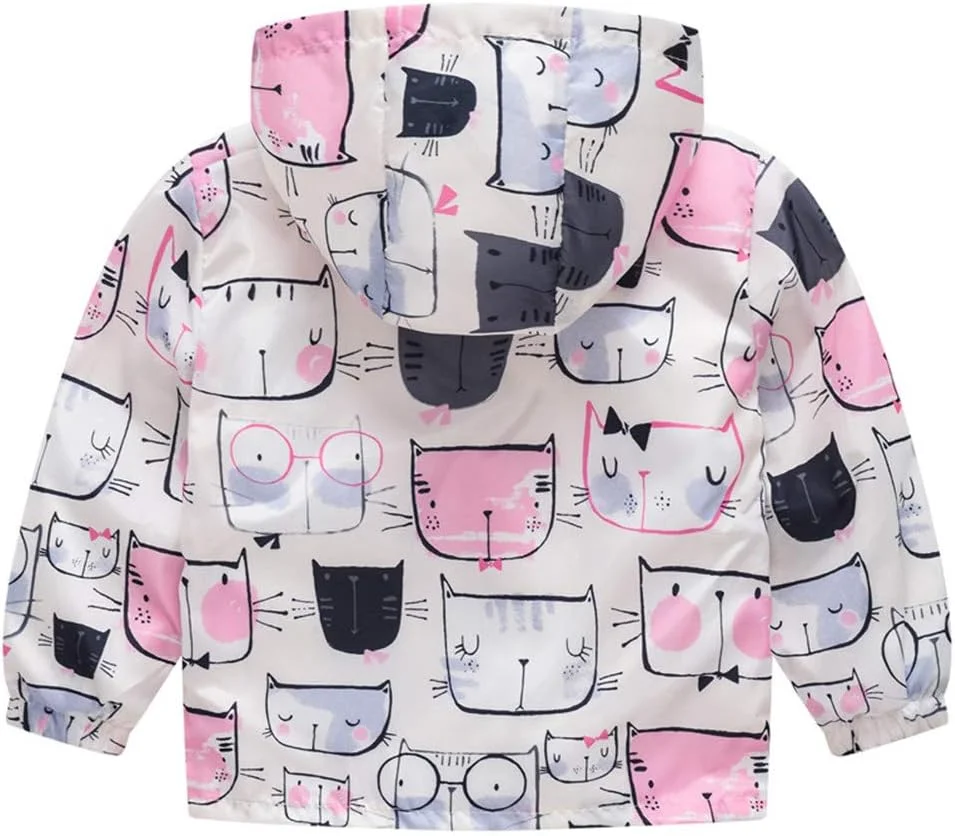 TENMET ژاکت بارانی پسرانه دخترانه کارتونی زیپ دار کلاه دار ضد باد TENMET ژاکت بارانی پسرانه دخترانه کارتونی زیپ دار کلاه دار ضد باد