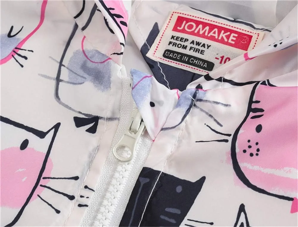 TENMET ژاکت بارانی پسرانه دخترانه کارتونی زیپ دار کلاه دار ضد باد TENMET ژاکت بارانی پسرانه دخترانه کارتونی زیپ دار کلاه دار ضد باد