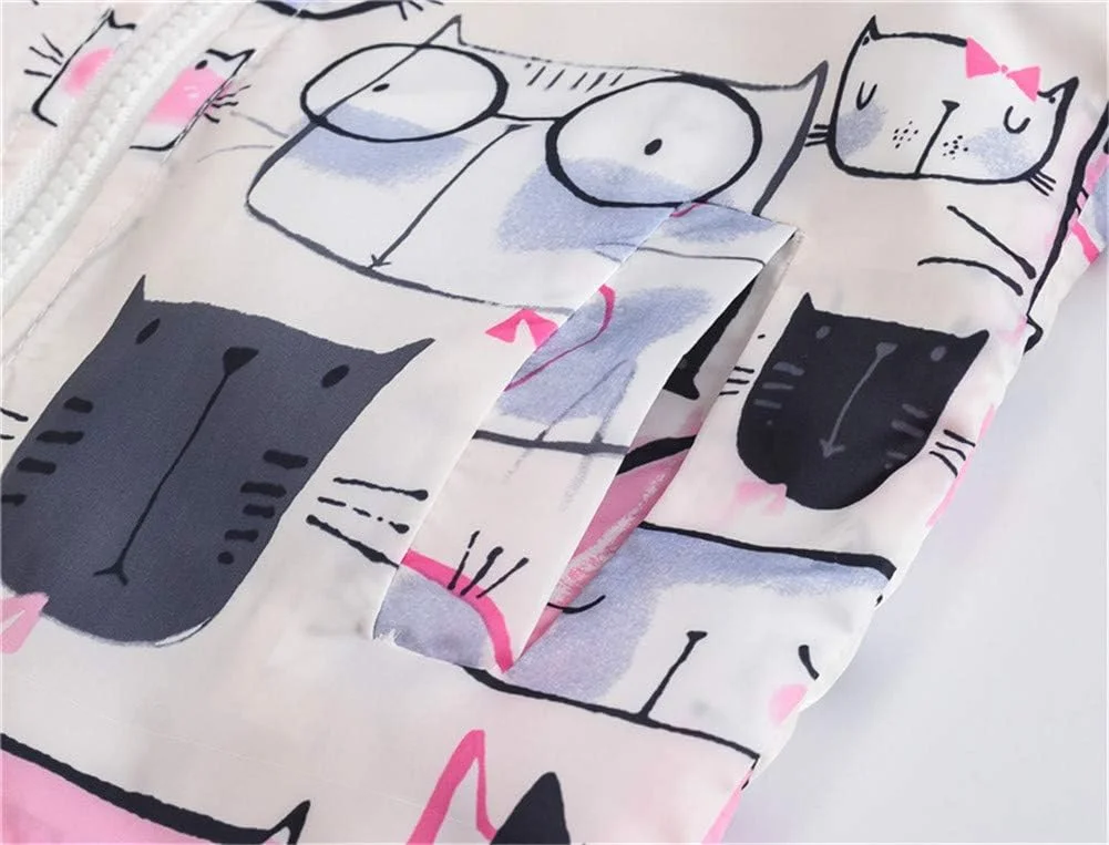 TENMET ژاکت بارانی پسرانه دخترانه کارتونی زیپ دار کلاه دار ضد باد TENMET ژاکت بارانی پسرانه دخترانه کارتونی زیپ دار کلاه دار ضد باد