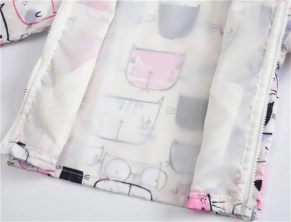 TENMET ژاکت بارانی پسرانه دخترانه کارتونی زیپ دار کلاه دار ضد باد TENMET ژاکت بارانی پسرانه دخترانه کارتونی زیپ دار کلاه دار ضد باد