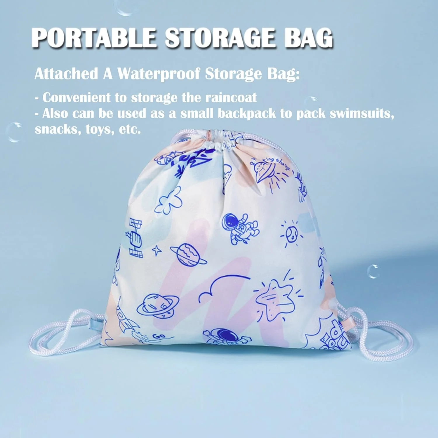 بارانی ضد آب کودکانه TERRIFI، پانچو بارانی قابل حمل EVA، برای دختران و پسران، ژاکت بارانی شنل، بارانی کودکان قابل استفاده مجدد، برای کوهنوردی، دوچرخه سواری، پیاده روی، کمپینگ در فضای باز، سایز L