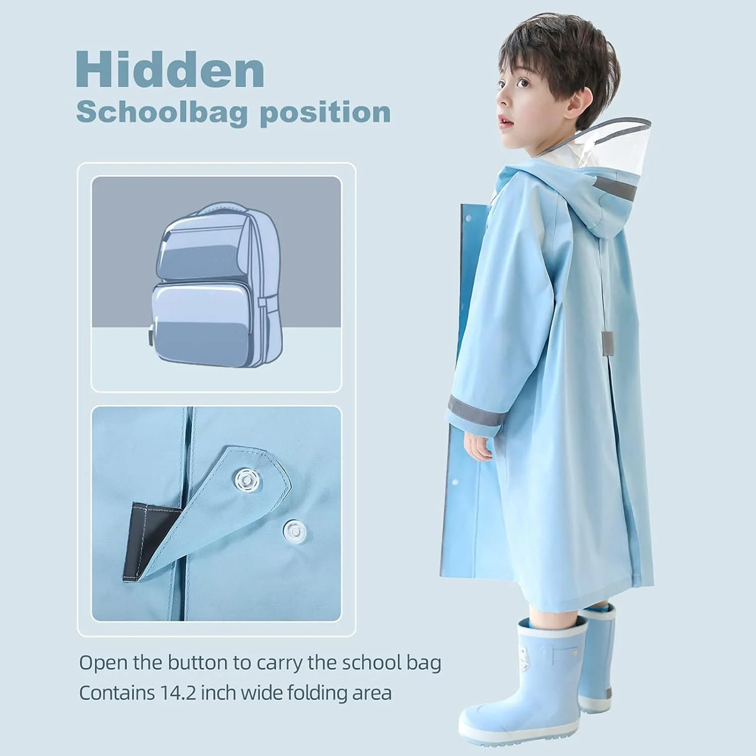 کت بارانی بچه گانه تزویق، بارانی کودکانه، کت بارانی سبک و ضد آب برای لباس بارانی کودک نوپا