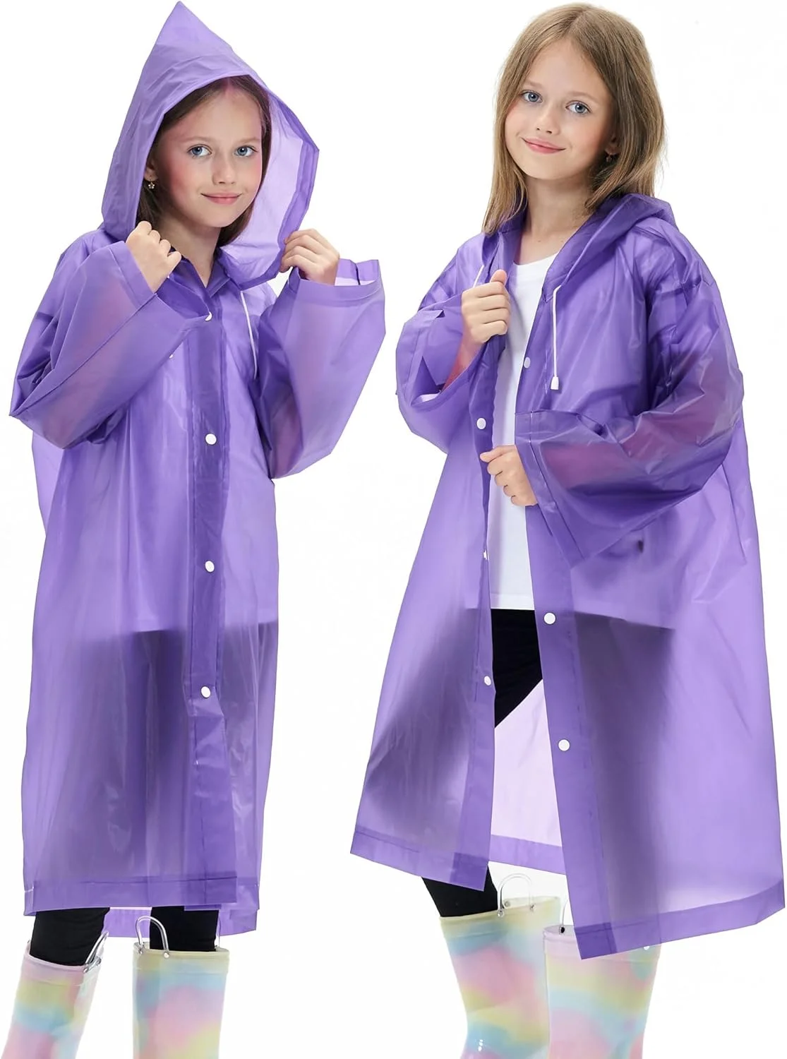 بارانی تزویق (1 عددی)، پانچو بارانی EVA قابل استفاده مجدد، برای بزرگسالان، ژاکت بارانی، بارانی مردانه، زنانه، سفید، سایز آزاد