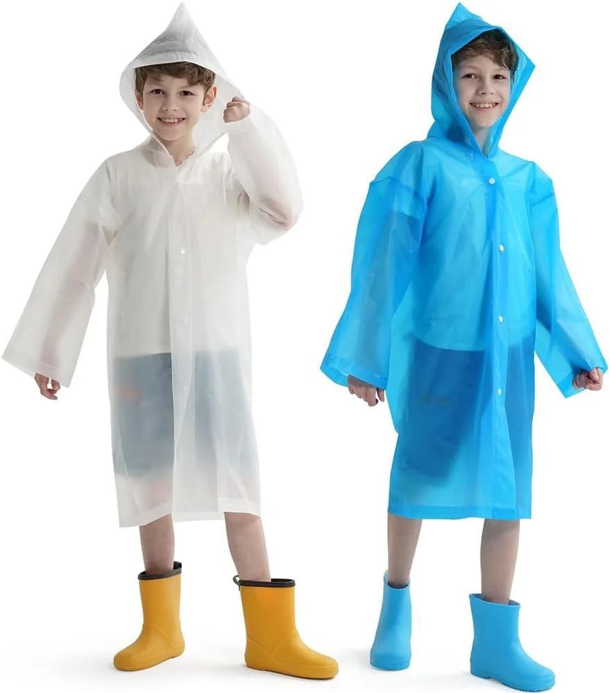 بارانی بچگانه Xspring، پانچو بارانی بچگانه قابل استفاده مجدد با کلاه، ژاکت بارانی قابل حمل بچگانه، بارانی برای کودکان، بارانی کارتونی کودکان، پانچو بارانی ضد آب کلاه دار برای پسران، دختران