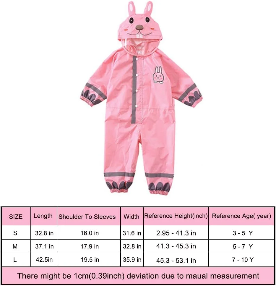 لباس بارانی یک تکه SSAWcasa برای کودکان، لباس بارانی ضد آب унисекс برای کودکان نوپا، روپوش بارانی سرهمی