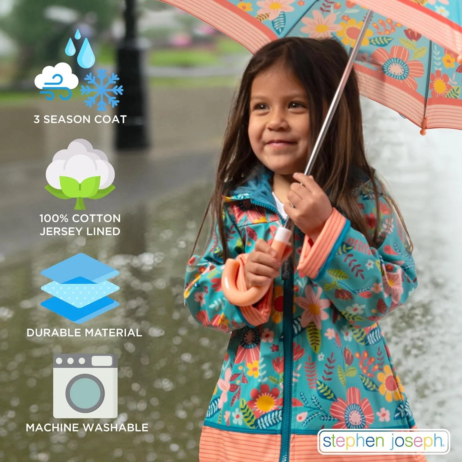 بارانی دخترانه استیون جوزف Stephen Joseph Rain Coat