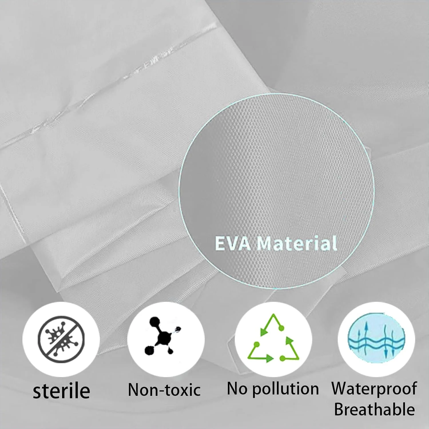 2 عدد پانچو بارانی بزرگسال، پانچو بارانی EVA برای زنان و مردان، ژاکت بارانی قابل استفاده مجدد، بارانی قابل بسته بندی برای ماهیگیری/مسافرت/شرایط اضطراری خانوادگی/بدون PVC با کلاه و آستین کشسان (سفید)