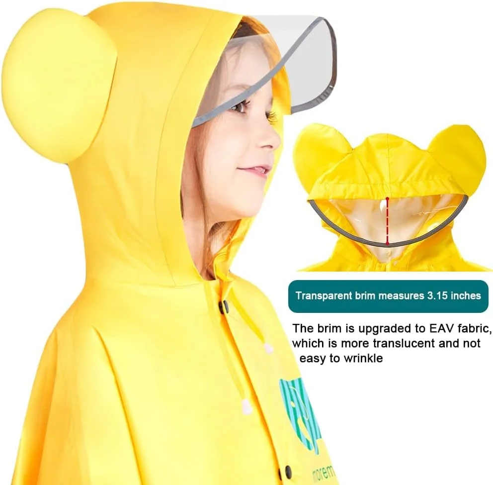 پانچو بارانی بچگانه، ژاکت بارانی کلاه دار کارتونی، هودی ضد آب سبک وزن برای کیف مدرسه، شنل بارانی کودک نوپا پسرانه دخترانه برای ورزش، سوارکاری، کمپینگ، مسافرت در فضای باز پانچو بارانی بچگانه، ژاکت بارانی کلاه دار کارتونی، هودی ضد آب سبک وزن برای کیف مدرسه، شنل بارانی کودک نوپا پسرانه دخترانه برای ورزش، سوارکاری، کمپینگ، مسافرت در فضای باز