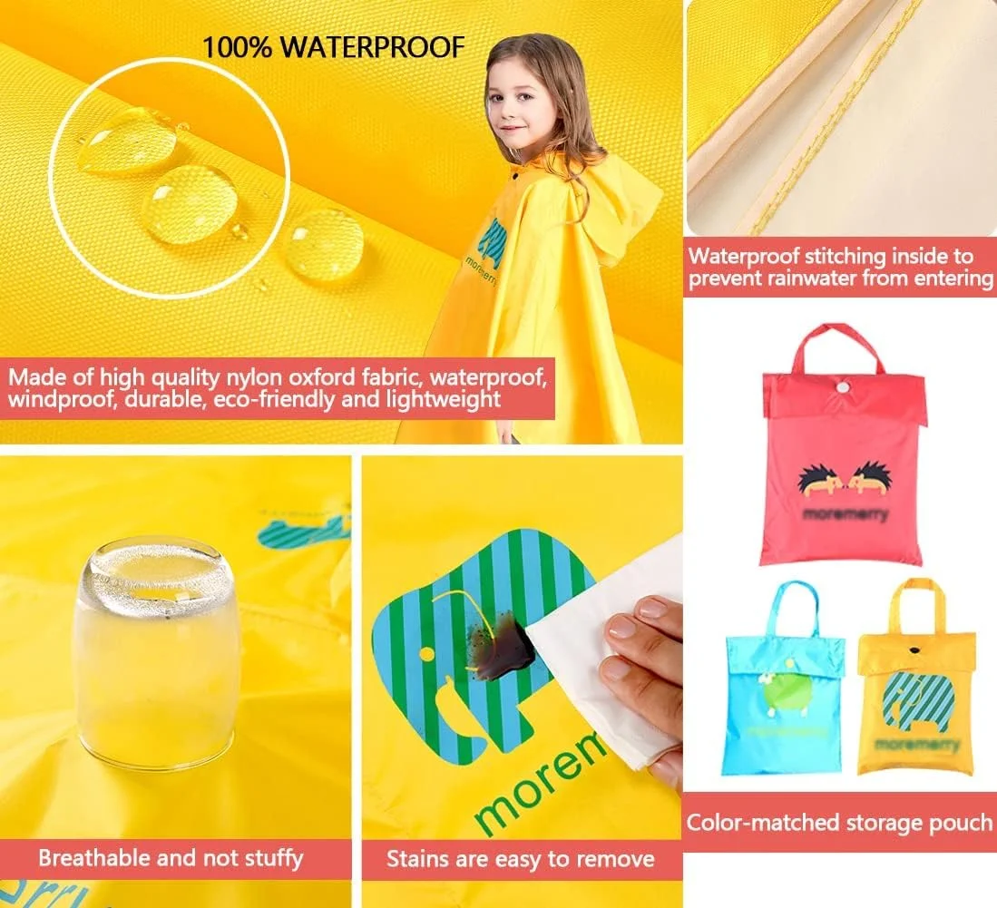 پانچو بارانی بچگانه، ژاکت بارانی کلاه دار کارتونی، هودی ضد آب سبک وزن برای کیف مدرسه، شنل بارانی کودک نوپا پسرانه دخترانه برای ورزش، سوارکاری، کمپینگ، مسافرت در فضای باز پانچو بارانی بچگانه، ژاکت بارانی کلاه دار کارتونی، هودی ضد آب سبک وزن برای کیف مدرسه، شنل بارانی کودک نوپا پسرانه دخترانه برای ورزش، سوارکاری، کمپینگ، مسافرت در فضای باز