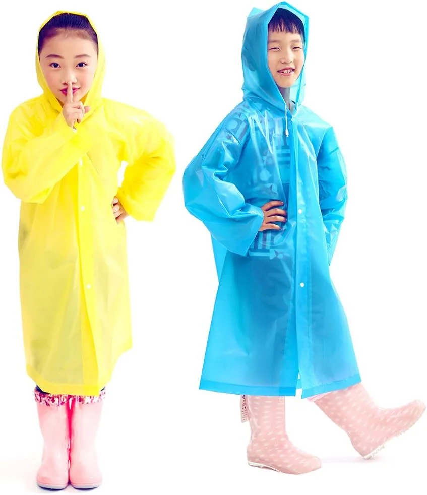 HYSH 2 عدد پانچو بارانی قابل حمل و استفاده مجدد برای کودکان، بارانی بچه گانه униsex، ژاکت کلاه دار بلند، مناسب برای ورزش، کمپینگ، مسافرت، کنسرت، برای سنین 6-12 سال (بچه های униsex) HYSH 2 عدد پانچو بارانی قابل حمل و استفاده مجدد برای کودکان، بارانی بچه گانه униsex، ژاکت کلاه دار بلند، مناسب برای ورزش، کمپینگ، مسافرت، کنسرت، برای سنین 6-12 سال (بچه های униsex)