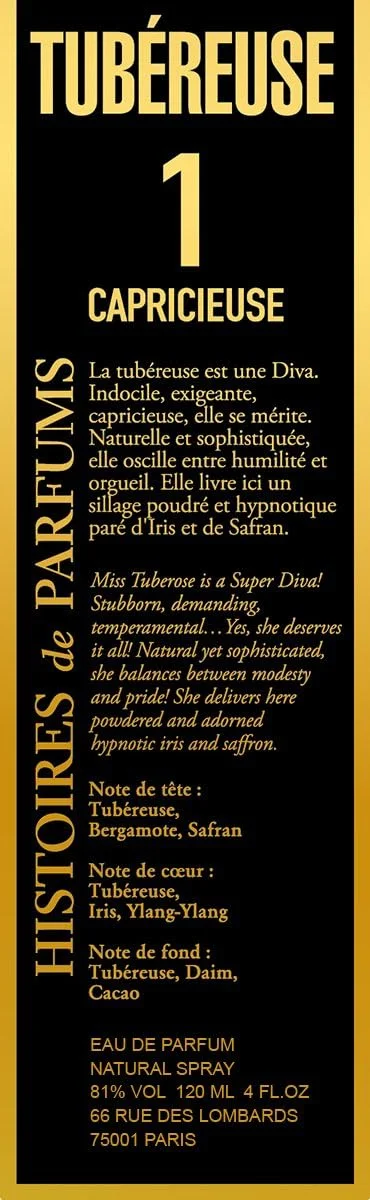 ادو پرفیوم زنانه و مردانه Histoires de Parfums Tubereuse 1 Capricieuse حجم 120 میلی لیتر ادو پرفیوم زنانه و مردانه Histoires de Parfums Tubereuse 1 Capricieuse حجم 120 میلی لیتر