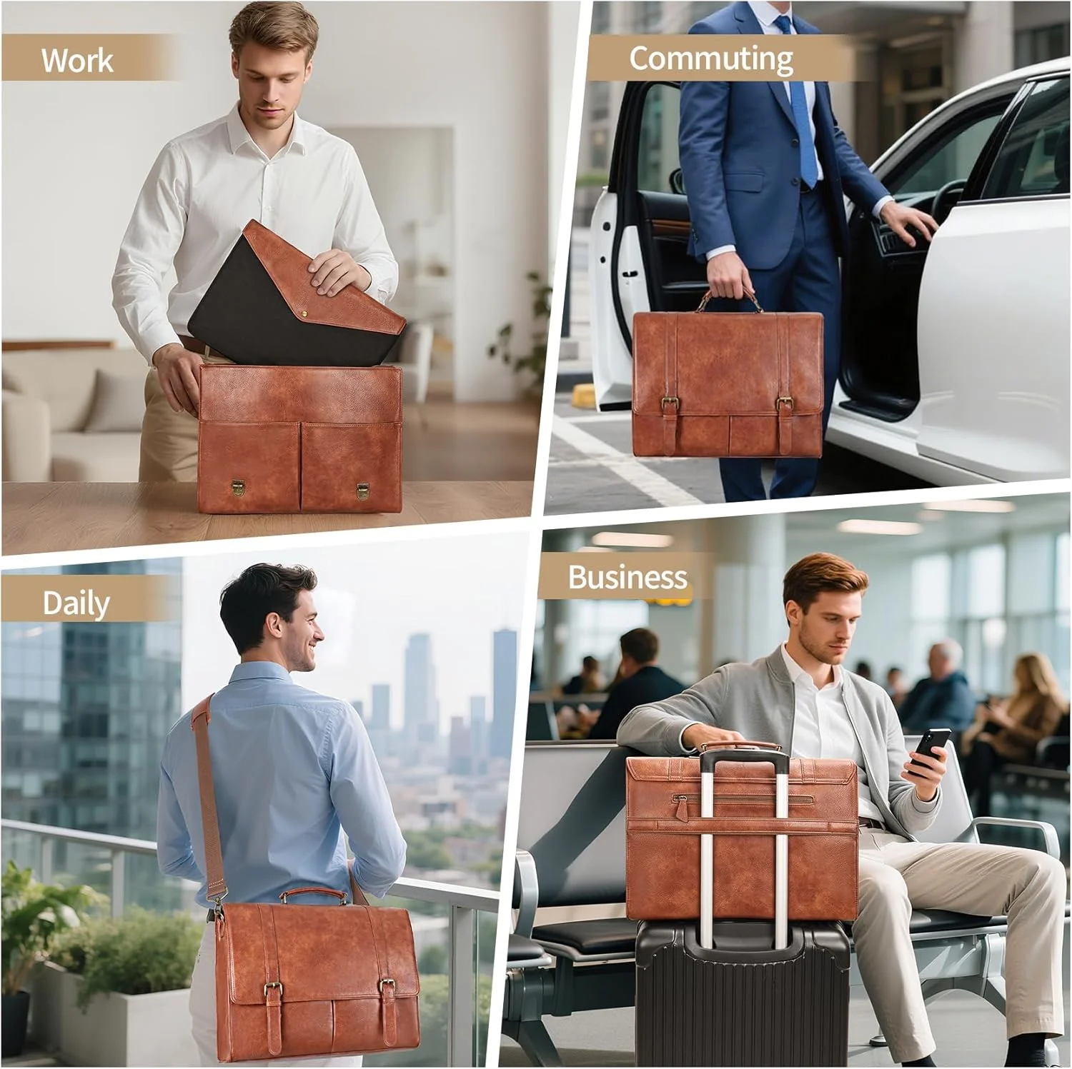 کیف پیام رسان چرمی مردانه ESTARER