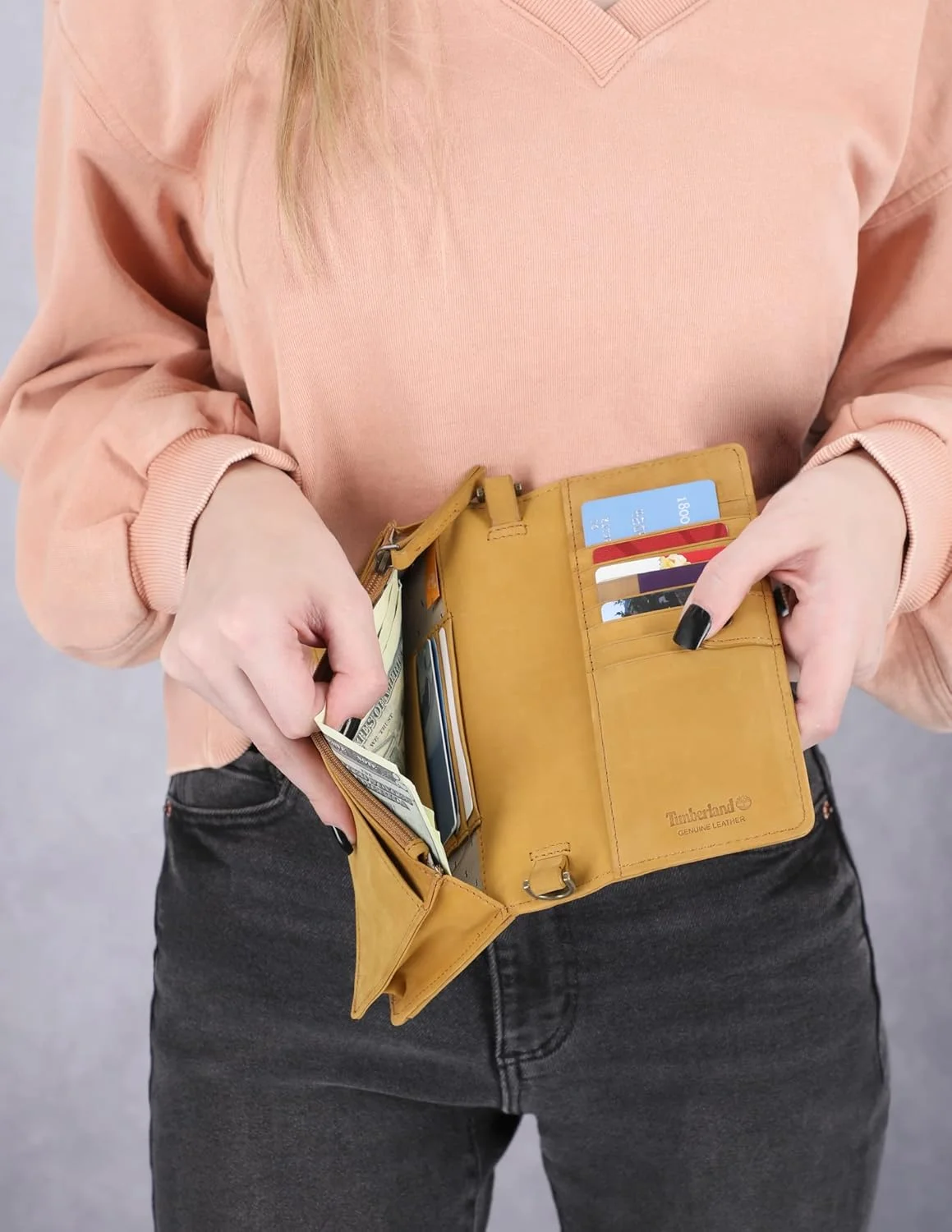کیف پول زنانه چرم Timberland Rfid، کیف کراس بادی چرمی Rfid کیف پول زنانه چرم Timberland Rfid، کیف کراس بادی چرمی Rfid