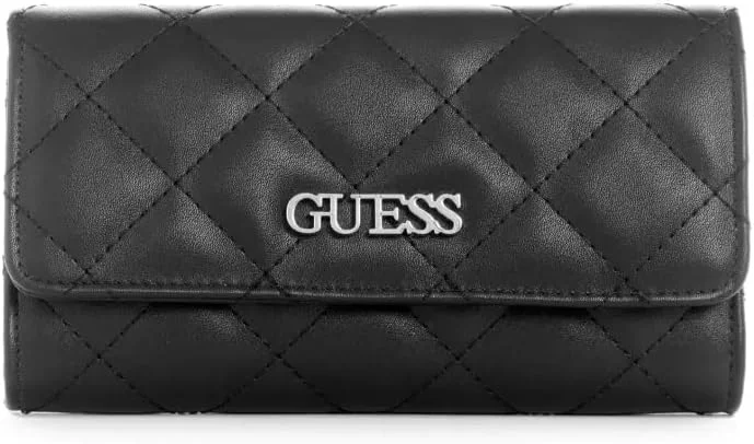 کیف کلاچ باریک طرح‌دار GUESS Factory Ackherman