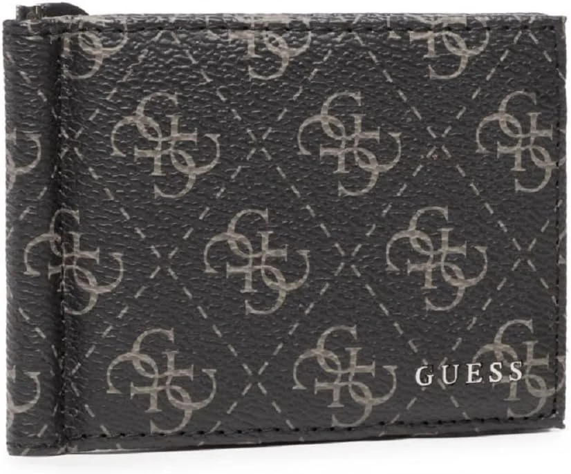گیره پول GUESS VEZZOLA BFLD W ZP SMMONO LEA69، مشکی، کیف پول