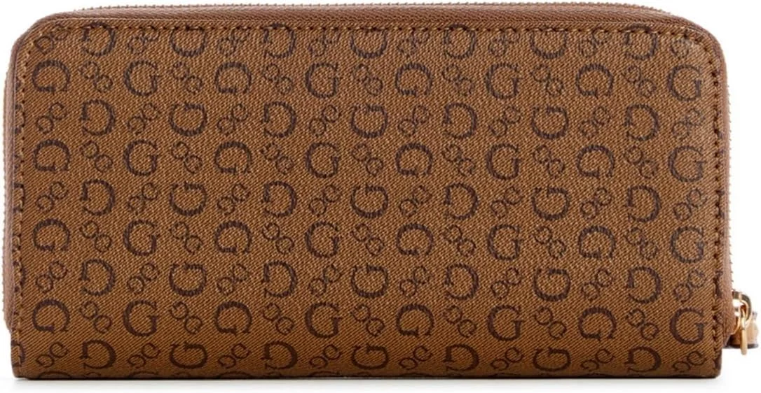 کیف پول زنانه GUESS مدل Logo Belt زیپ دار دور تا دور با بند مچی
