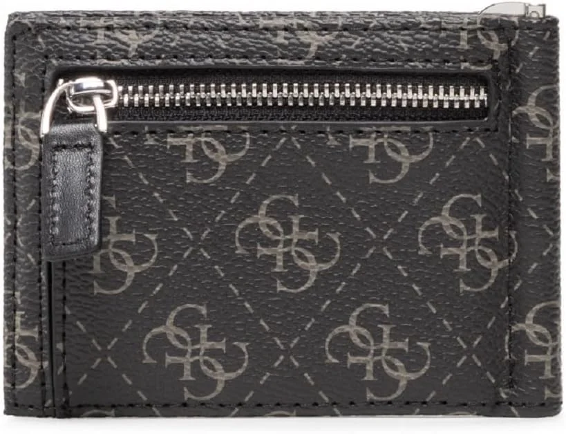 گیره پول GUESS VEZZOLA BFLD W ZP SMMONO LEA69، مشکی، کیف پول